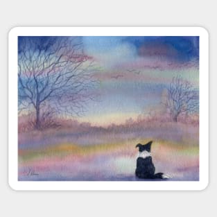 The smell of snow - border collie dog Sticker